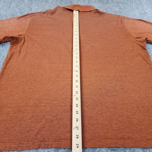 Bugatchi Uomo Shirt Mens XL Orange Polo TPC Scottsdale Golf Egyptian Cotton - Picture 6 of 16
